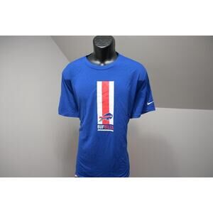 Nike Gym Shirt Dri Fit NFL Buffalo Bills Blue Athletic Tee Mens Size 2XL XXL